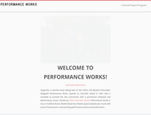 Tablet Screenshot of performanceworks.ca